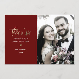 Julfotokort *Det här är oss* Inbjudningar