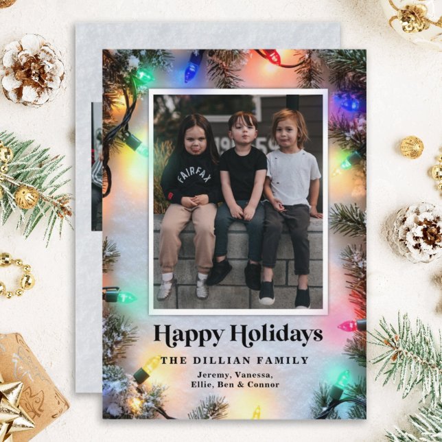 Julfotokort helgdag Modern Festive ljus Julkort (Skapare uppladdad)