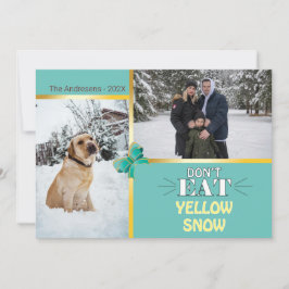 Julfotomall Ät inte Gult Snö Inbjudningar