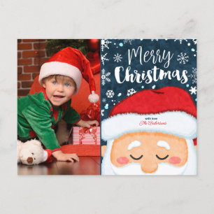 Julfotonummer för Cute Jultomten Vykort
