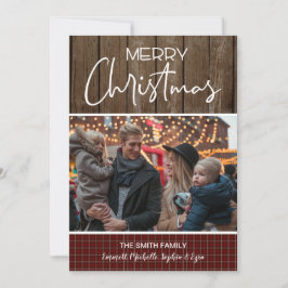 Julfotopakort, rustiskt julkort inbjudningar