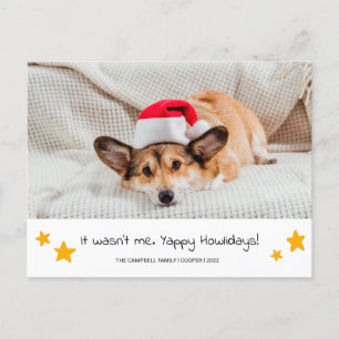 Julfotopapport för Hund Vykort