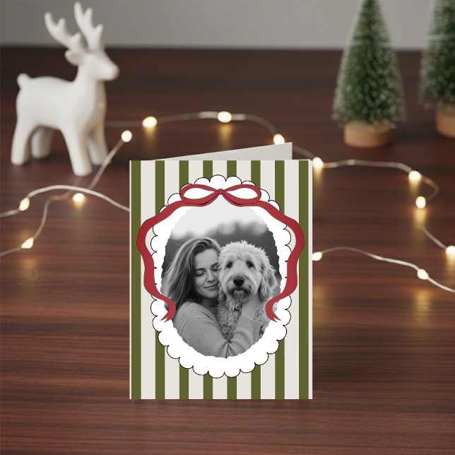 Julfotopapport med pipettstativ tack kort (Send holiday greetings with a personalized touch! )