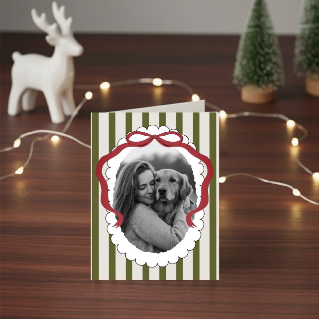 Julfotopapport med pipettstativ tack kort (Send holiday greetings with a personalized touch! )