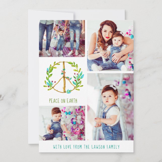 Julfotopassage | Fred på jorden Julkort (Framsida)