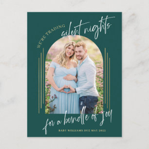Julfotopatens Gravid Meddelande Vykort