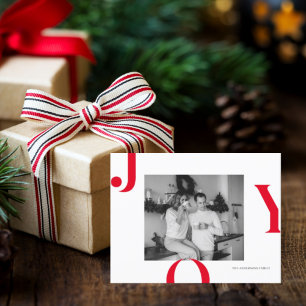 Julfotopatfamilj   Red Joy Vykort