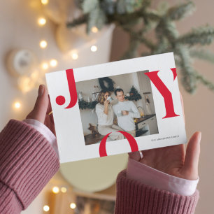 Julfotopatfamilj Rött jokerkort Helg Vykort