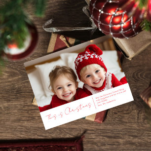 Julfotopatfamilj   Rött jokerkort Vykort