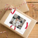 Julfotopatfamilj | Rött jokerkort Vykort<br><div class="desc">Julfotopatfamilj | Red Joy</div>