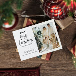 Julfotopatfamilj | Vår första julklapp Vykort<br><div class="desc">Julfotopatfamilj | Vår första jul</div>