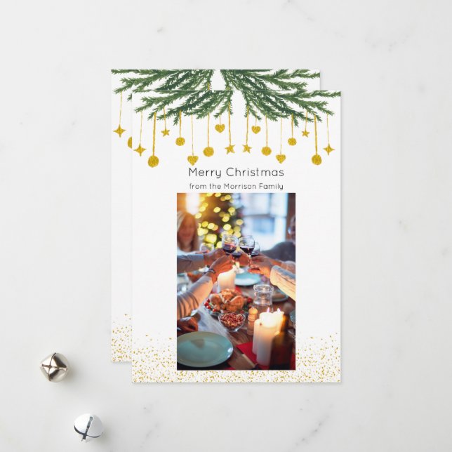 Julfotoport, Helgdag-kort, Bild jul Julkort (Fram/Back In Situ)