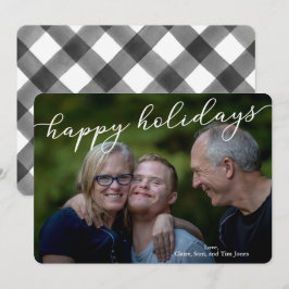 Julfotoport med ett familjefoto inbjudningar