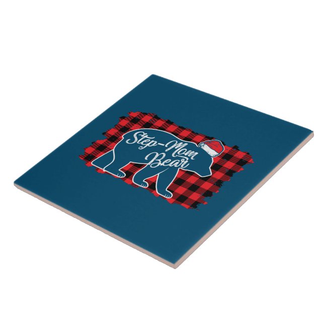 Julfotsteg Mamma Bear Jul Red Play Buffal Kakelplatta (Sidan)