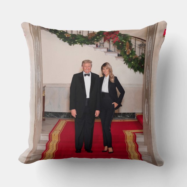 Julfotsteg President Donald Trump & Melania Kudde (Framsida)