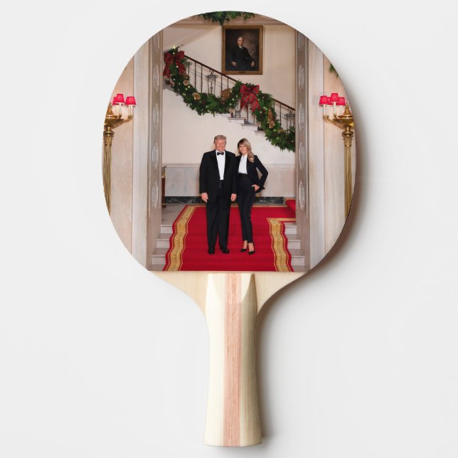 Julfotsteg President Donald Trump & Melania Pingisracket (Framsidan)