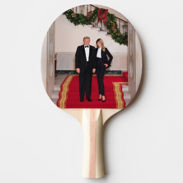 Julfotsteg President Donald Trump & Melania Pingisracket (Framsidan)