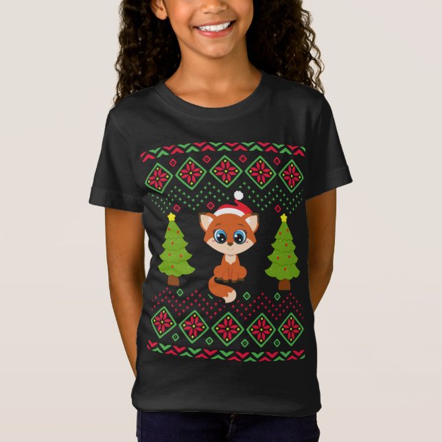 Julfox, underlig, klassisk, fuktig sötare Kärlek F T Shirt (Framsida)