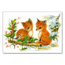 Julfoxar för Cute Vintage