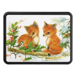 Julfoxar för Cute Vintage Skydd För Dragkrok