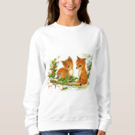 Julfoxar för Cute Vintage T-shirt