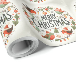 Julfoxor och kaniner med grumlig vätska presentpapper