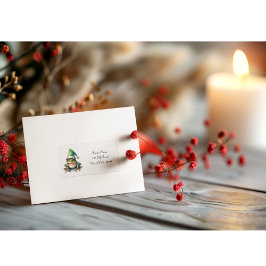 Julfrå, anpassningsbar, fryst adressetikett