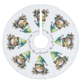 Julfrå, anpassningsbar, fryst julgransmatta borstad polyester