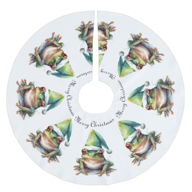 Julfrå, anpassningsbar, fryst julgransmatta borstad polyester (Framsidan)