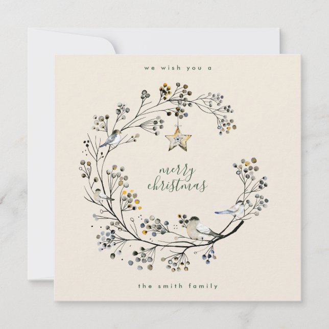 Julfrand 8 Fotokollage År för granskning Julkort (Framsida)