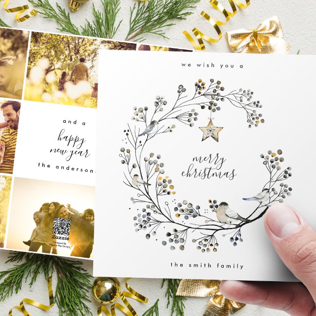 Julfrand 8 Fotokollage År för granskning Julkort (Skapare uppladdad)