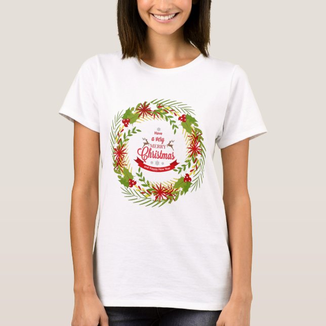 Julfrand med Mistletoe Tee Shirt (Framsida)