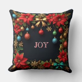 Julfrand med Poinsettias Kudde