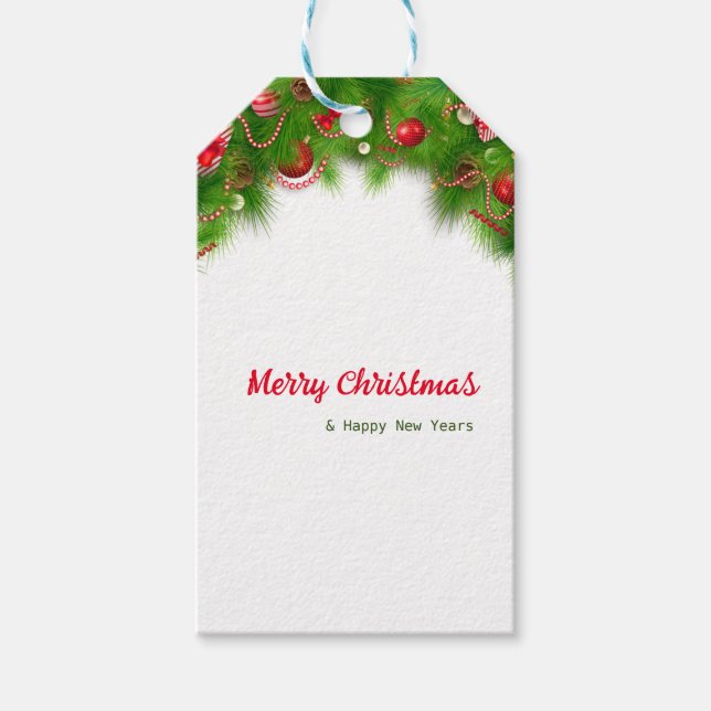 Julfrand och Röda Lökar och Presenter Presentetikett (Framsidan)