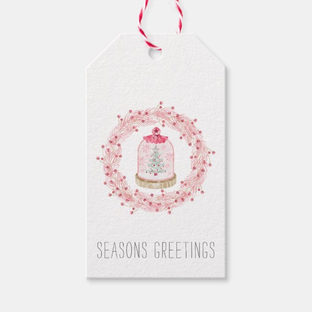 Julfrand och Träd-märke Presentetikett (Framsidan)