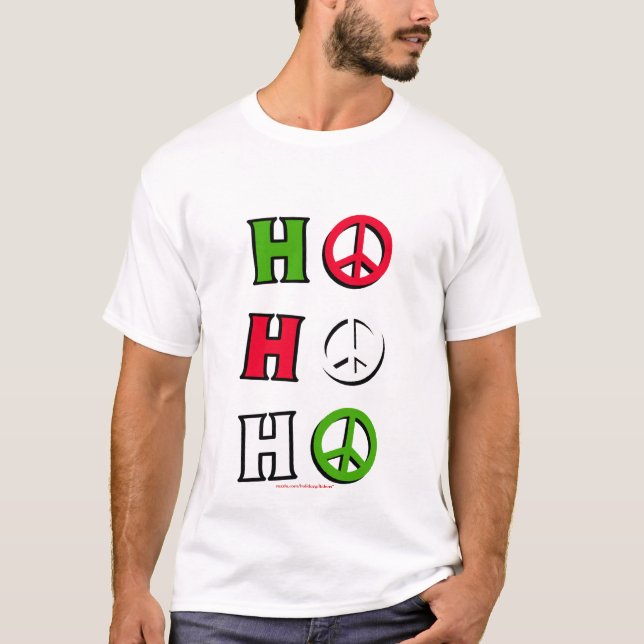 Julfred"ho ho ho" - skjorta t-shirt (Framsida)