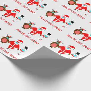 Julfreden 2020: Svart Santa Ansikte Mask Presentpapper