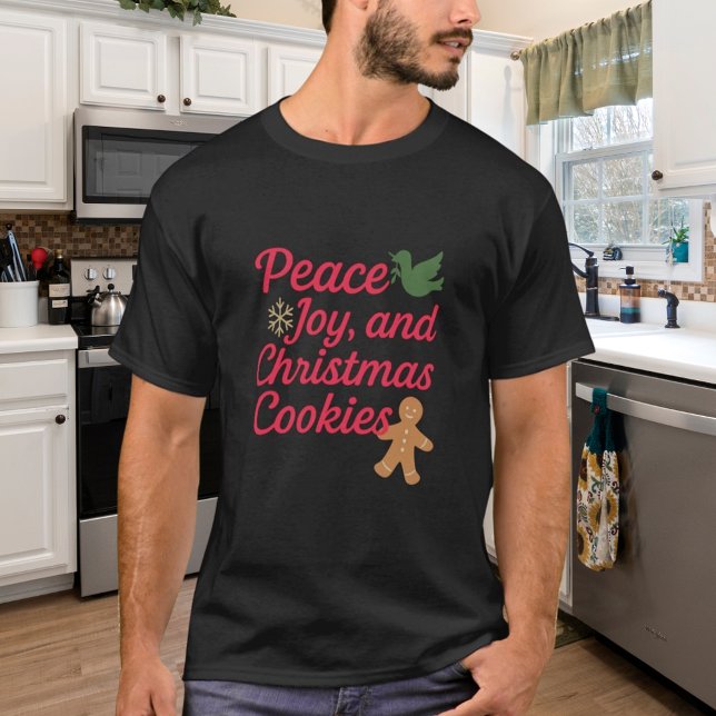 Julfreds-cookies citerar rött t shirt (Skapare uppladdad)
