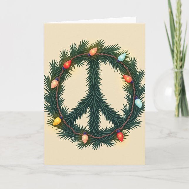 Julfridstecken Krans Ljus Kort (Framsida)