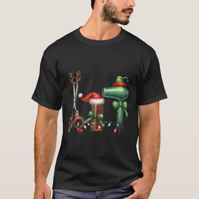 Julfrisör Licensierad Frisör T Shirt (Framsida)