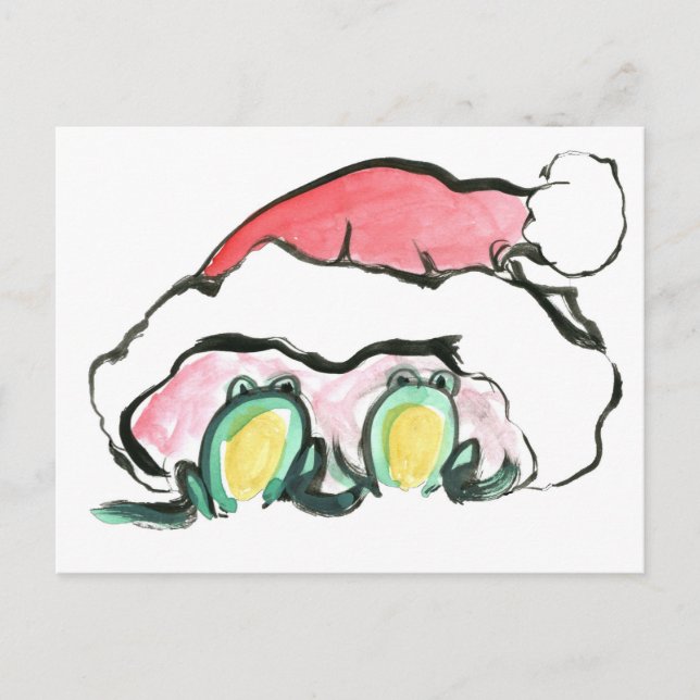 JulFrong fördubbling - Sumi-e Helg Vykort (Framsida)