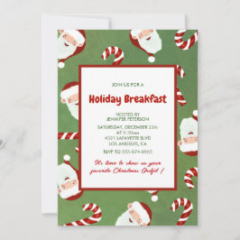 Julfrukost - inbjudan Santa Barley-socker