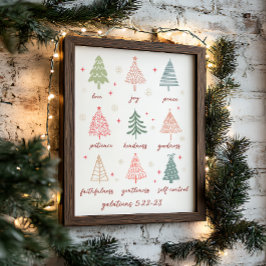Julfrukten Spirit Galatians Bible Verse Poster