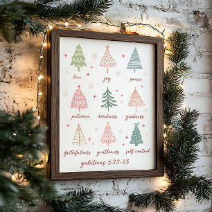Julfrukten Spirit Galatians Bible Verse Poster