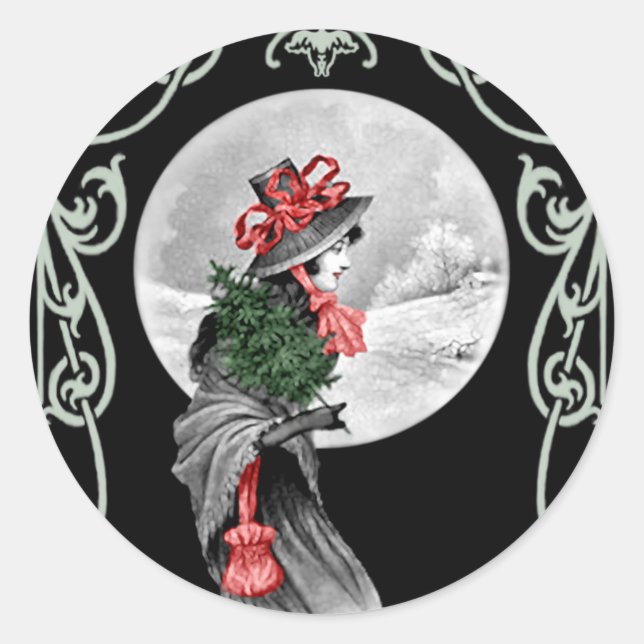Julfrun - Klistermärke (Framsida)
