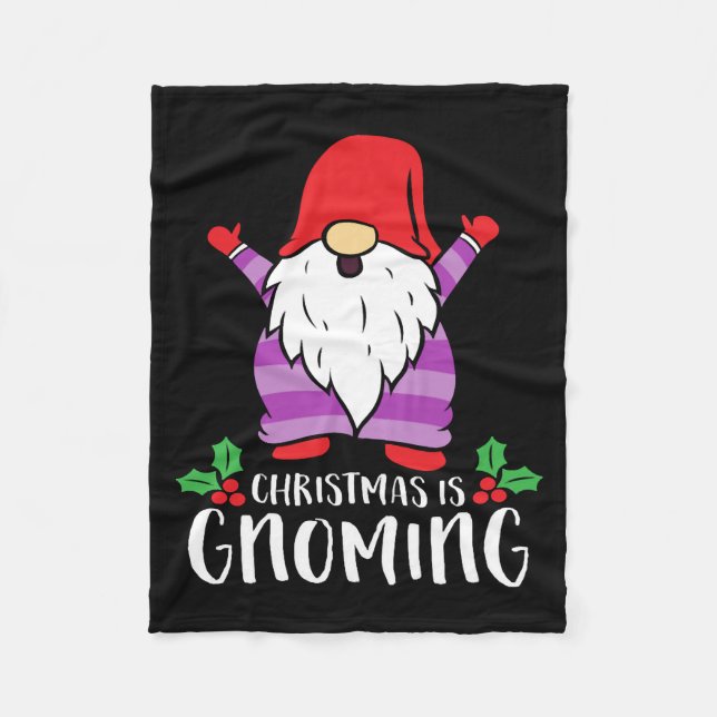 Julfunny Gnomes Fleecefilt (Framsidan)