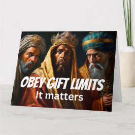 Julfunny Novelty OBEY GIFT LIMITS Kort