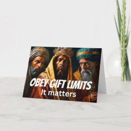 Julfunny Novelty OBEY GIFT LIMITS Tack Kort