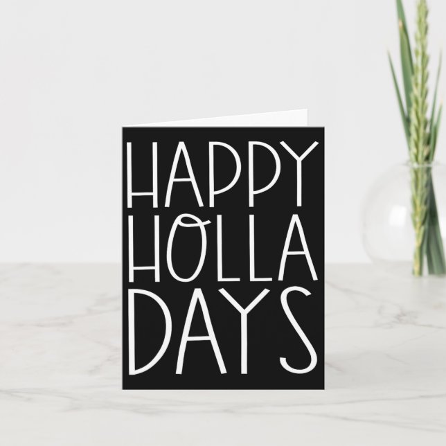 Julfusk citerar Lycklig Holla Days Kort (Framsida)