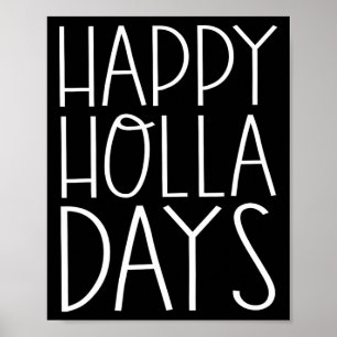 Julfusk citerar Lycklig Holla Days Poster